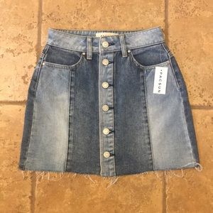 PacSun button up denim skirt